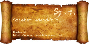 Szieber Adeodát névjegykártya